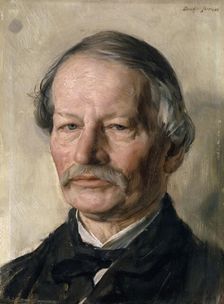 Portrait of Gustav Freytag (1816-1895) , 1886. Creator: Stauffer-Bern, Karl (1857-1891)