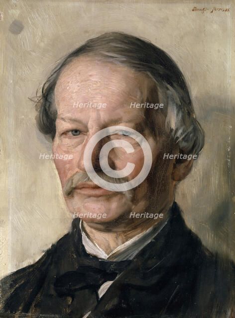Portrait of Gustav Freytag (1816-1895) , 1886. Creator: Stauffer-Bern, Karl (1857-1891).