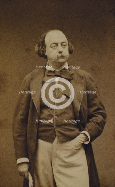 Portrait of Gustave Flaubert (1821-1880), 1860. Creator: Carjat, Étienne (1828-1906).