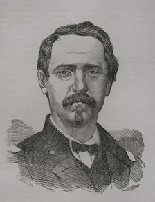 Portrait of Gustave Paul Cluseret (1823-1900), French military officer and politician, 1871. Creator: Unknown