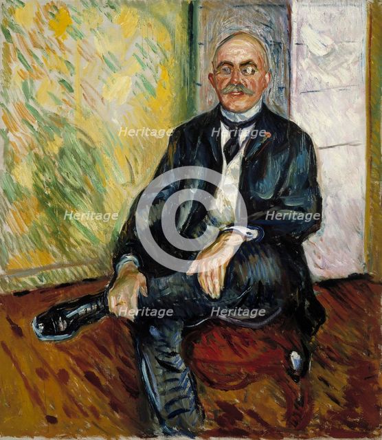 Portrait of Gustaf Schiefler, 1908. Creator: Edvard Munch.