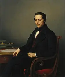 Portrait of D.E. Benardaki, 1844. Creator: Charles Auguste Guillaume Steuben