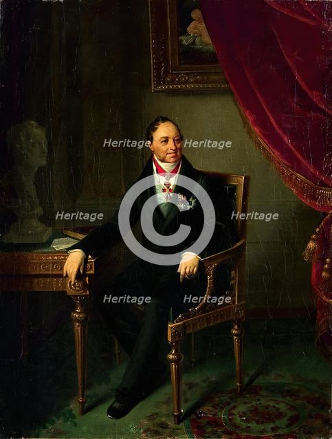 Portrait of D.P.Tatischev, 19th century. Creator: Unknown.