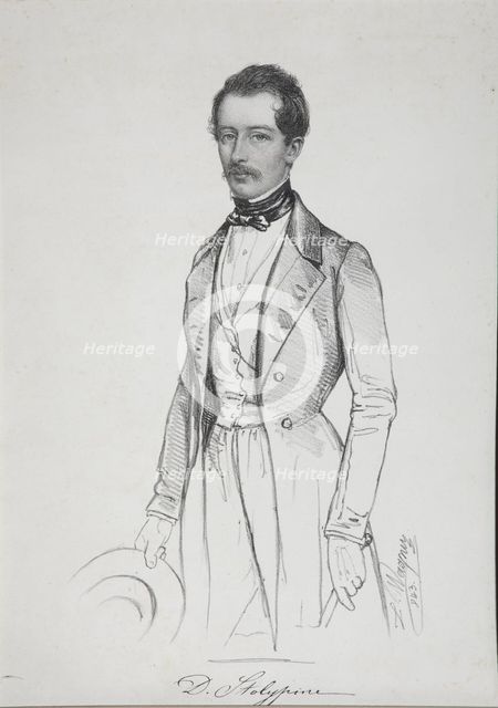 Portrait of Dmitry Arkadyevich Stolypin (1818-1893), 1843. Artist: Wagner, Ludwig (?-1870)