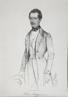 Portrait of Dmitry Arkadyevich Stolypin (1818-1893), 1843. Artist: Wagner, Ludwig (?-1870)
