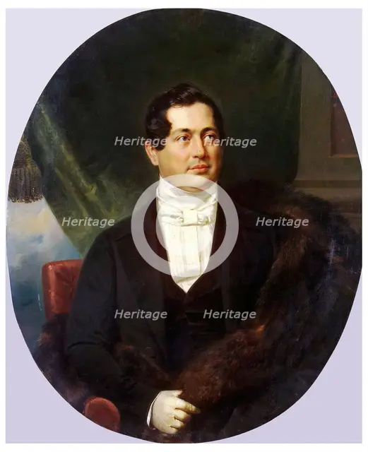 Portrait of Dmitry Volkonsky, 1850. Creator: Franz Kruger.