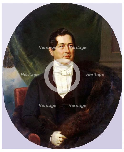 Portrait of Dmitry Volkonsky, 1850. Creator: Franz Kruger.