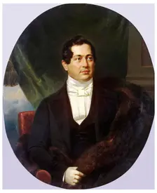 Portrait of Dmitry Volkonsky, 1850. Creator: Franz Kruger