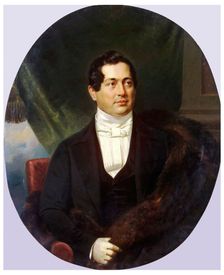Portrait of Dmitry Volkonsky, 1850. Creator: Franz Kruger