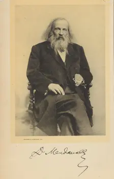 Portrait of Dmitri Mendeleev, c. 1900. Creator: Anonymous