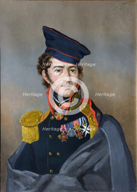 Portrait of Dmitri Alexeevich Stolypin (1785-1826), Early 19th cen.. Artist: Anonymous  