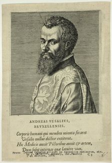 Portrait of Doctor Andreas Vesalius of Brussels, published 1574. Creators: Unknown, Johannes Sambucus