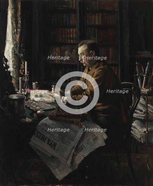 Portrait of Doctor Herman Frithiof Antell, 1886. Creator: Akseli Gallen-Kallela.