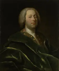 Portrait of Doctor I.A. Atsaretti of Peter I, 1717. Creator: Johann Balthasar Frankart