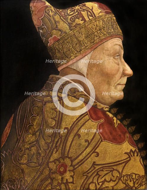 Portrait of Doge Francesco Foscari, c1460. Creator: Bastiani; Lazzaro (1429-1512).