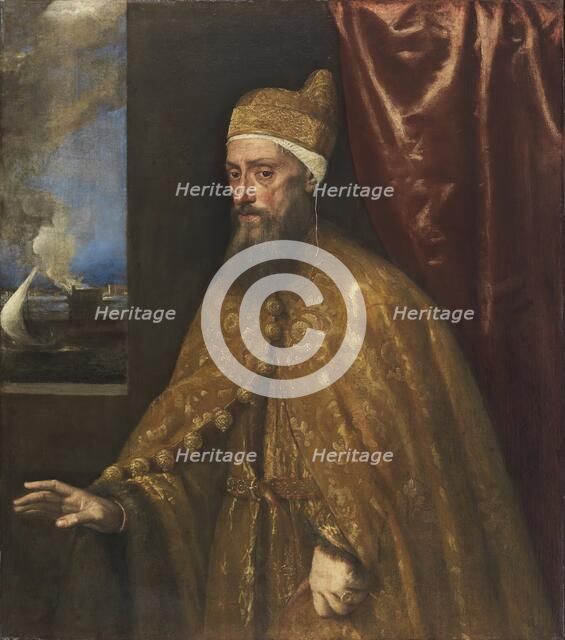 Portrait of Doge Francesco Venier, 1554. Creator: Titian.