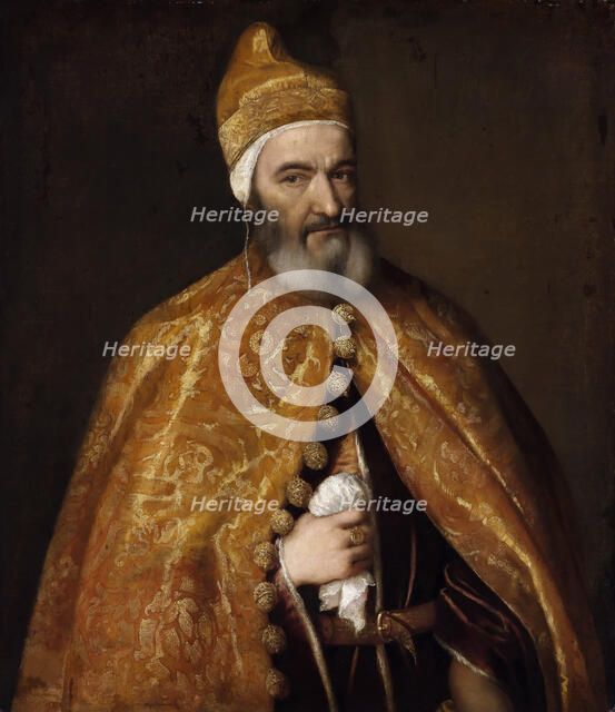 Portrait of Doge Marcantonio Trevisan, ca 1554. Creator: Titian (1488-1576).