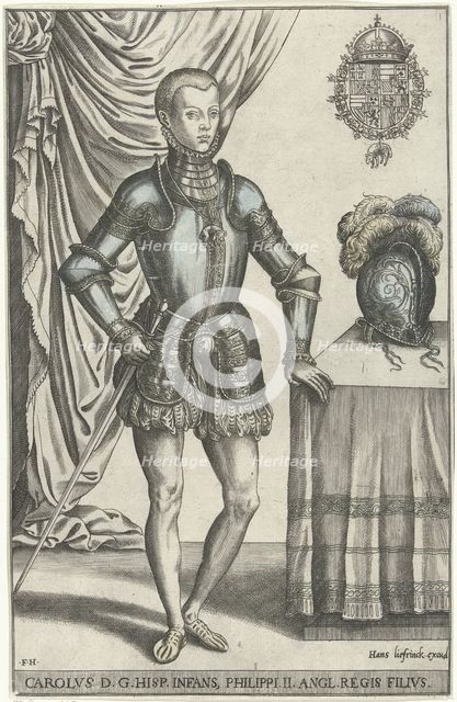 Portrait of Don Carlos, 1546-1562. Creator: Frans Huys.