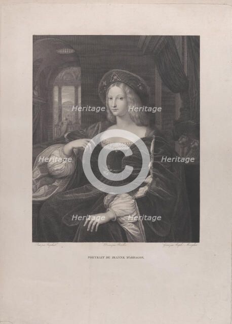 Portrait of Doña Isabel de Requesens y Enrìques de Cardona-Anglesola (formerly identified ..., 1821. Creators: Raphael Morghen, Pierre Bouillon.