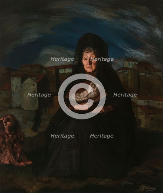 Portrait of Doña Rosita Gutiérrez, c1915. Creator: Zuloaga y Zabaleto, Ignacio (1870-1945).