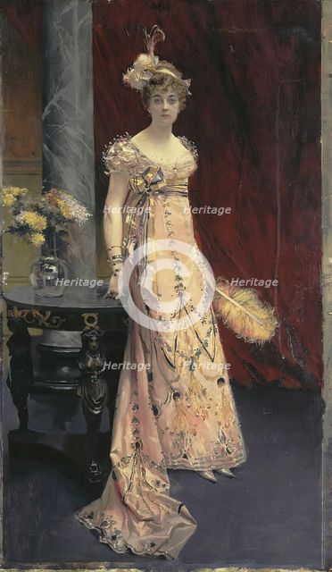 Portrait of Dora of Leuchtenberg, 1896. Creator: Francois Flameng.