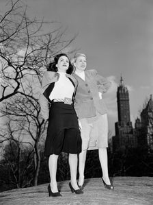 Portrait of Doris Day and Kitty Kallen, Central Park, New York, N.Y., ca. Apr. 1947. Creator: William Paul Gottlieb