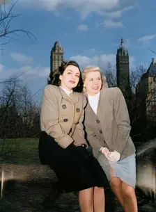 Portrait of Doris Day and Kitty Kallen, Central Park, New York, N.Y., ca. Apr. 1947. Creator: William Paul Gottlieb