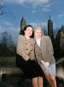Portrait of Doris Day and Kitty Kallen, Central Park, New York, N.Y., ca. Apr. 1947. Creator: William Paul Gottlieb