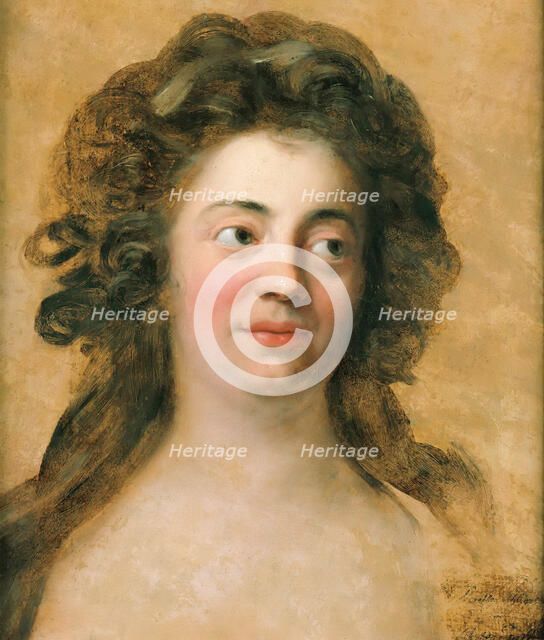 Portrait of Dorothea Friederike Schlegel (1764-1839), née Brendel Mendelssohn, c.1790. Creator: Graff, Anton (1736-1813).