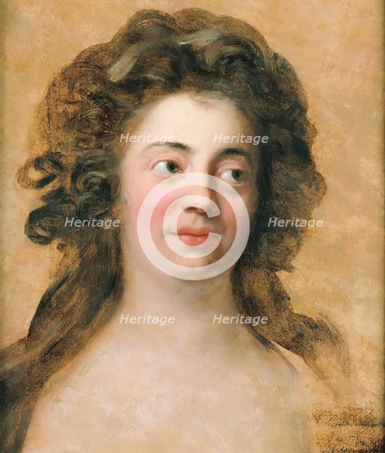 Portrait of Dorothea Schlegel (1764-1839), née Brendel Mendelssohn, c. 1790. Creator: Graff, Anton (1736-1813).