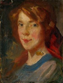 Portrait of Daughter Irma, 1900-1910. Creator: Ludovit Pitthordt
