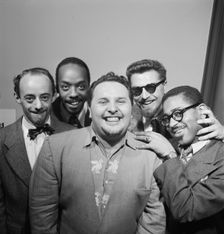 Portrait of Dave Lambert, John Simmons, Chubby Jackson, George Handy...Gottlieb's office, N.Y., 1947 Creator: William Paul Gottlieb