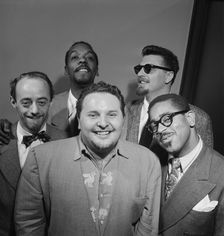 Portrait of Dave Lambert, John Simmons, Chubby Jackson, George Handy...New York, 1947. Creator: William Paul Gottlieb