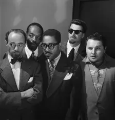 Portrait of Dave Lambert, John Simmons, Dizzy Gillespie, George Handy..., New York, 1947. Creator: William Paul Gottlieb