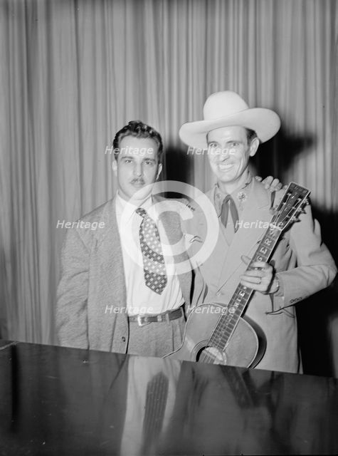 Portrait of Dave Miller and Ernest Tubb, Carnegie Hall, New York, N.Y., Sept. 18-19, 1947. Creator: William Paul Gottlieb.