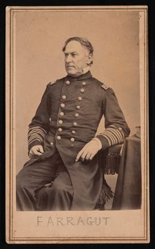 Portrait of David Glasgow Farragut (1801-1870), Before 1870. Creator: Brady's National Photographic Portrait Galleries