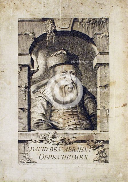 Portrait of David Oppenheim (1664-1736), chief rabbi of Prague. Artist: Balzer, Johann (1738-1799)