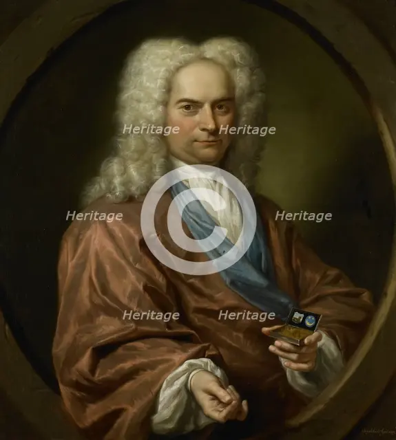 Portrait of David Leeuw (1682-1755), Mennonite Draper, 1729. Creator: Jan Maurits Quinkhard.