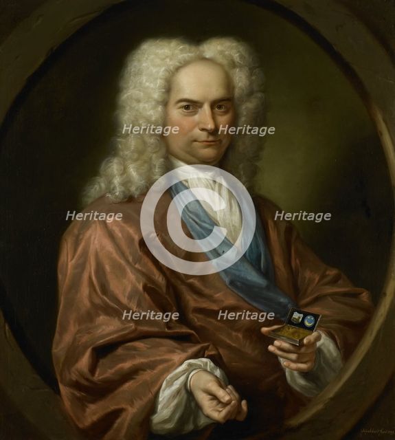 Portrait of David Leeuw (1682-1755), Mennonite Draper, 1729. Creator: Jan Maurits Quinkhard.