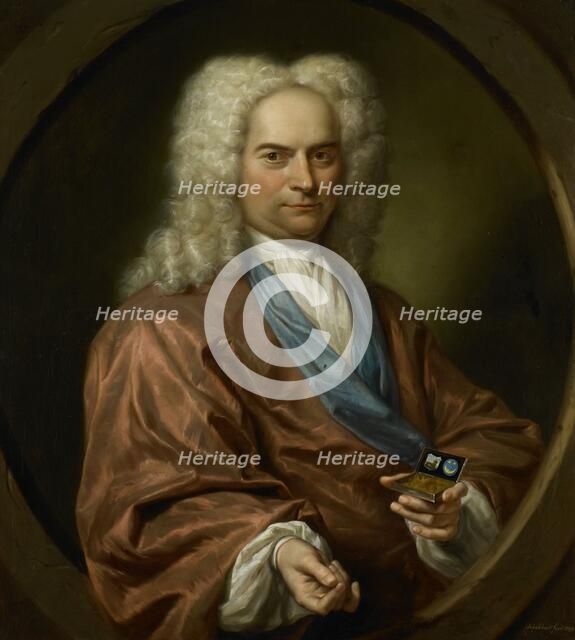 Portrait of David Leeuw (1682-1755), Mennonite Draper, 1729. Creator: Jan Maurits Quinkhard.