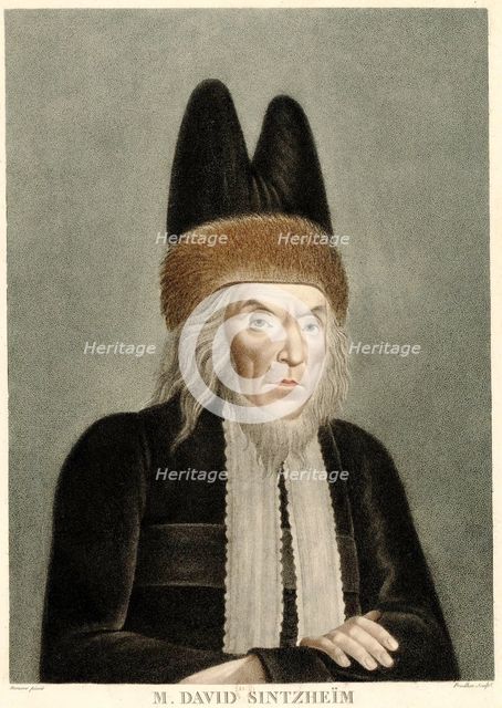Portrait of David Sintzheim (1745-1812) , 1800s. Creator: Damame-Demartrais, Michel François (1763-1827).