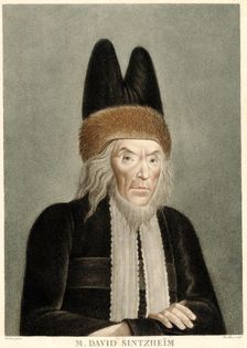 Portrait of David Sintzheim (1745-1812) , 1800s. Creator: Damame-Demartrais, Michel François (1763-1827)