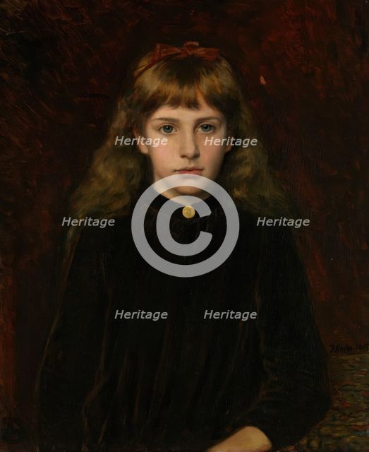 Portrait of Dagny Kiær, 1885. Creator: Peter Nicolai Arbo.