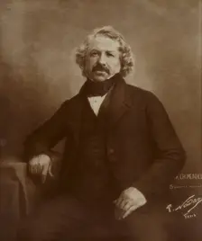 Portrait of Daguerre, negative 1844; print about 1875-1890. Creator: Nadar