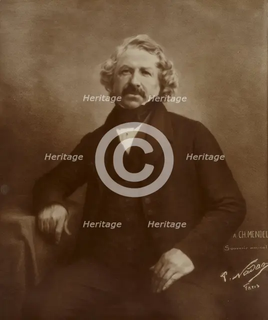 Portrait of Daguerre, negative 1844; print about 1875-1890. Creator: Nadar.