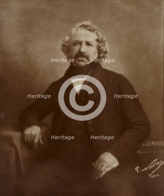 Portrait of Daguerre, negative 1844; print about 1875-1890. Creator: Nadar.