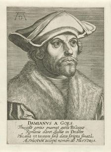 Portrait of Damião de Góis (1502-1574) after Albrecht Dürer , Between 1587 and 1600. Creator: Galle, Philipp (Philips) (1537-1612)