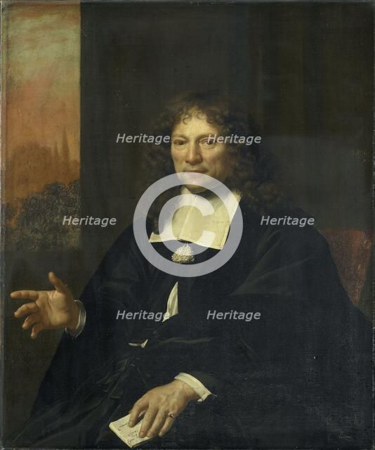 Portrait of Daniel Niellius. Elder of the Remonstrant Church and Sampling Official of Alkmaar, 1671. Creator: Adriaen Backer.