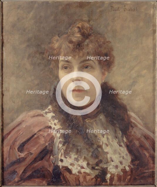 Portrait of Daniel Lesueur (known as Jeanne Loiseau, 1860-1921), woman of letters, c1895. Creator: Paul Chabas.