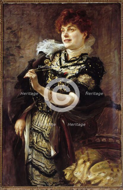 Portrait of Daniel Lesueur (Jeanne Loiseau, 1860-1921), woman of letters, c1896. Creator: Paul Chabas.